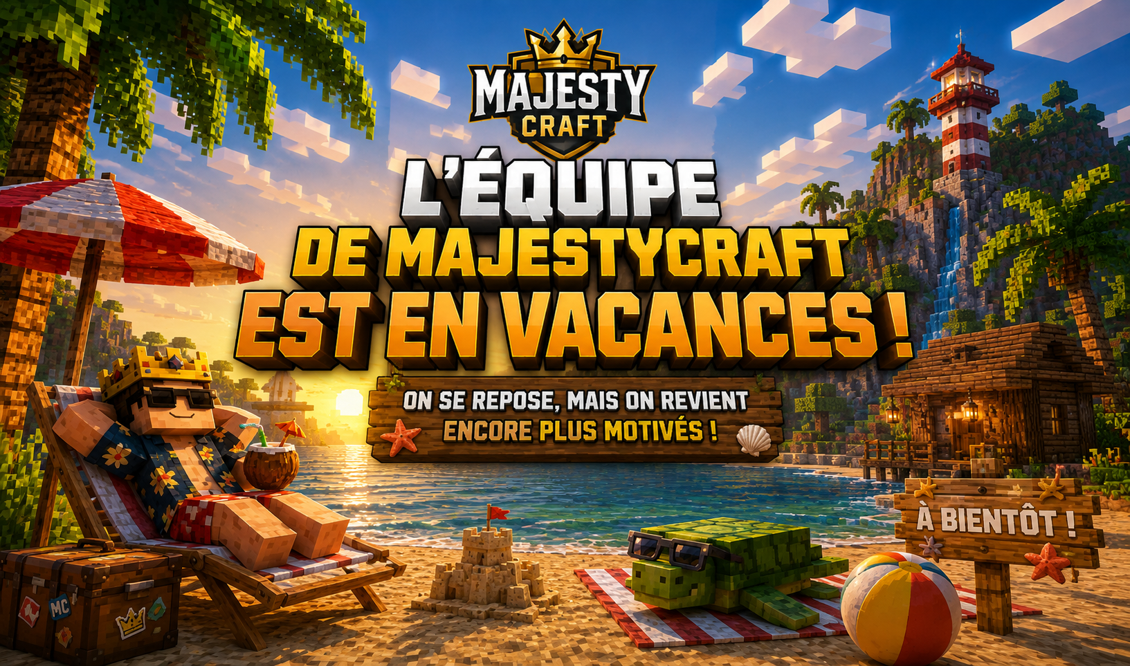 🏖️ L'équipe MajestyCraft prend quelques vacances !